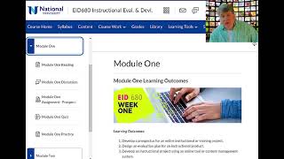 EID 680: Module 1 Assignment Review