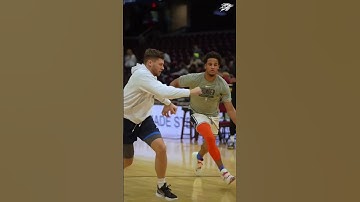Extra Angles | Thunder Ready to Rock in Cleveland 🔥 | #Shorts #NBA #OKCThunder