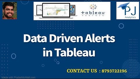 Data Driven Alerts in Tableau | Tableau Tutorial