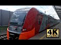 4K train tour Moscow MCC circle counterclockwise Поездка на поезде МЦК полный круг против часовой