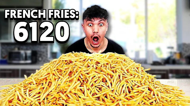 6,120 FRENCH FRY CHALLENGE - Eating McDonald's Fre...