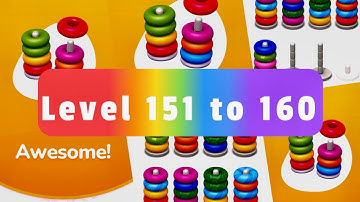 Color Sort 3D HOOP STACK - Level 151 to 160 #games