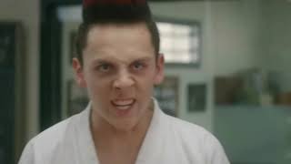 Cobra Kai Season 3 Hawk bloodily beats Brucks (Bully) Brutal