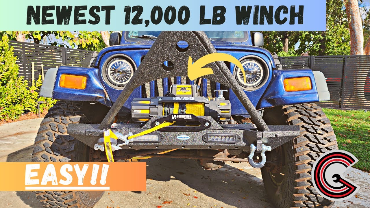 Jeep LJ Episode 9: Best WINCH for the money?! Novawinch Stinger 12k Winch INSTALL