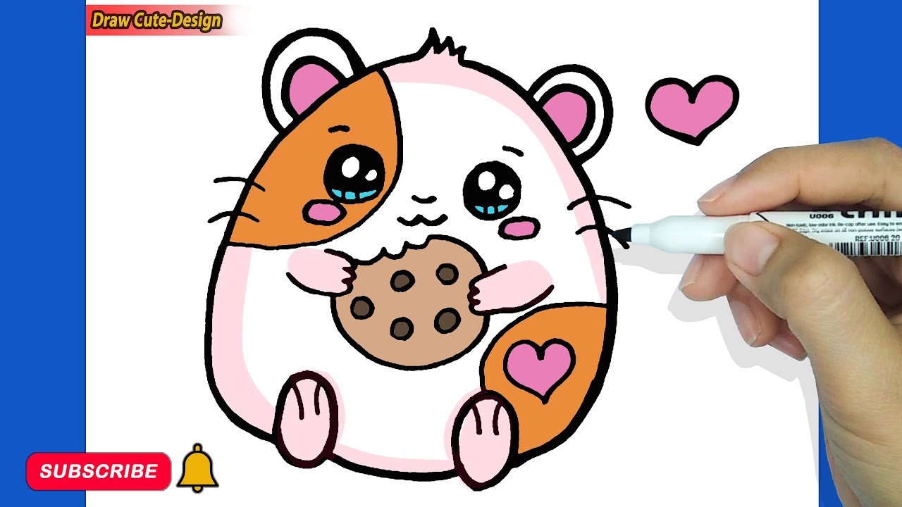 How To Draw A Cute Hamster Super Easy - Myhobbyclass.Com - Learn Drawing,  Painting And Have Fun With Art And Craft