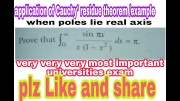 The Calculus of residues || example of  Cauchy residue theorem  when  pole is real