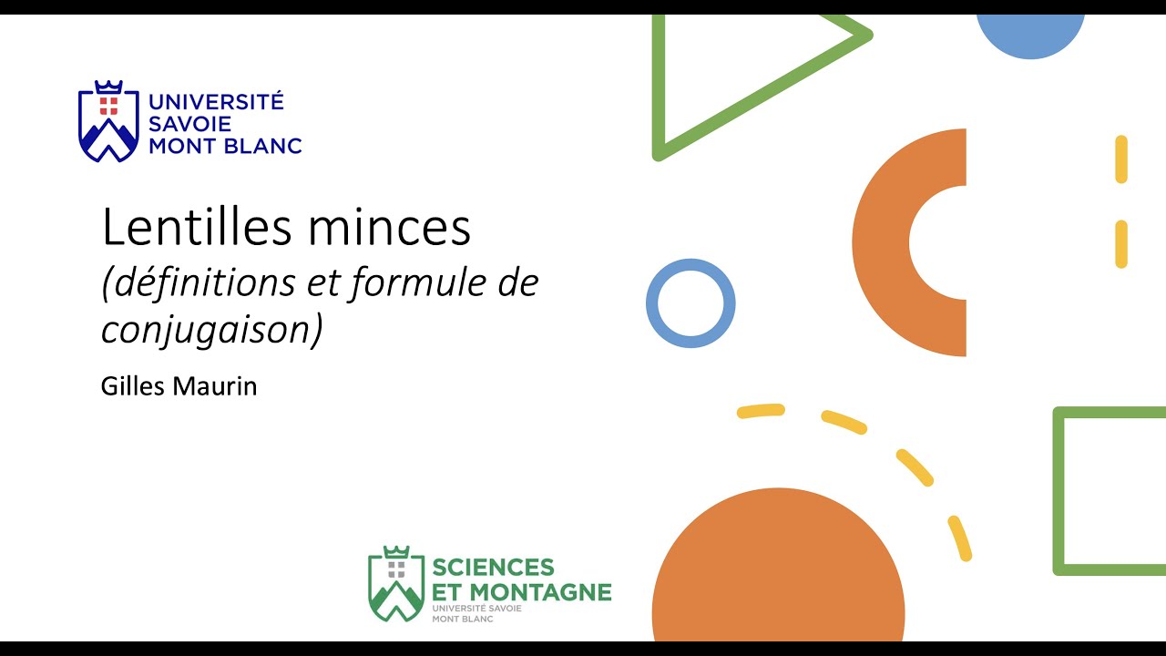Les lentilles minces 1 : définitions et formule de conjugaison (Cours)