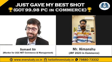 Interview with Topper Himanshu | JRF in Commerce | UGC NET December 2022