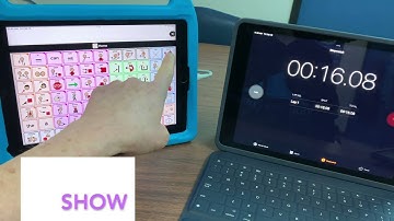 Example of prompting with an AAC device