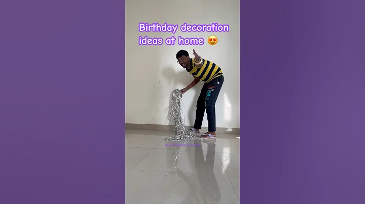 Happy birthday song | birthday decoration ideas at home | easy balloon decoration ideas #shorts #yt
