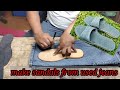 make sandal from used jeans