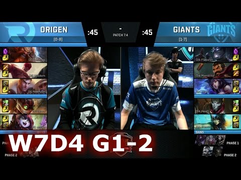 GIANTS vs Origen | Game 2 S7 EU LCS Spring 2017 Week 7 Day 4 | GIA vs OG G2 W7D4 1080p