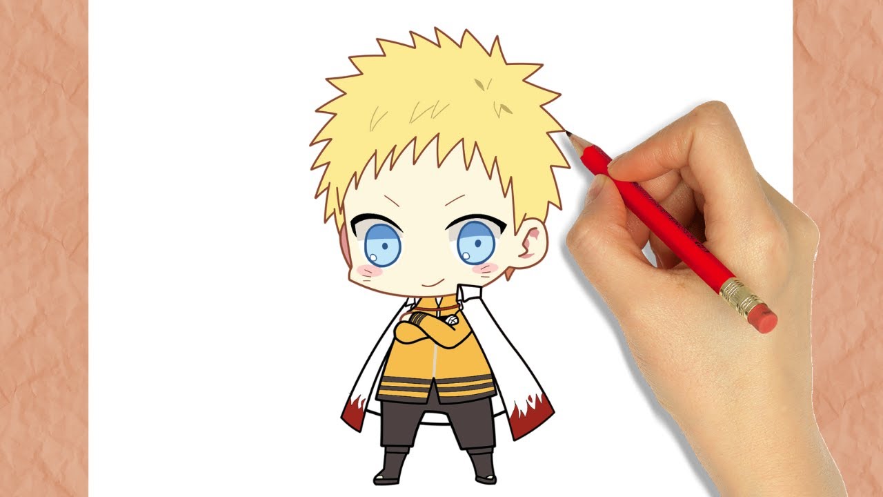 COMO DESENHAR O BORUTO CHIBI (NARUTO) PASSO A PASSO 