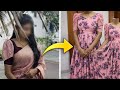 Saree converted dress#fril frock cutting and stitching #fashion#sew#trending