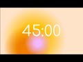 Orange aura pomodoro technique 45 minute timer with 15 minute breaks  study and focus timer