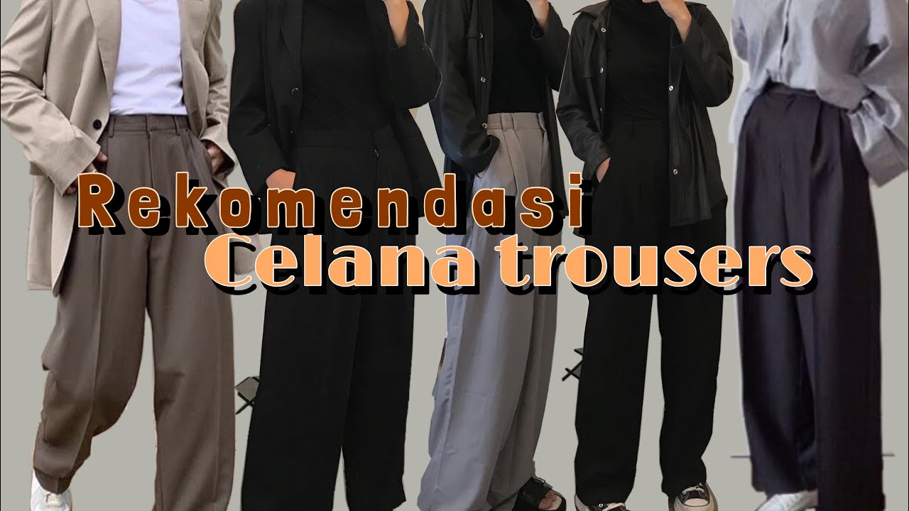 SHOPEE HAUL CELANA TROUSERS WANITA | CELANA BAHAN - YouTube