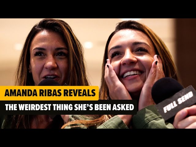 AMANDA RIBAS REVEALS THE WEIRDEST THING SHE'S BEEN ASKED (UFC FIGHT NIGHT) class=