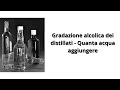 Gradazione alcolica distillati - Quanta acqua aggiungere per ottenere la gradazione alcolica voluta