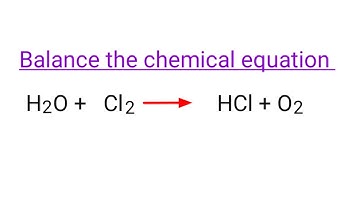 H2O+Cl2=HCl+O2 balance the chemical equation @chemistryguide786 #balancedequation #viral
