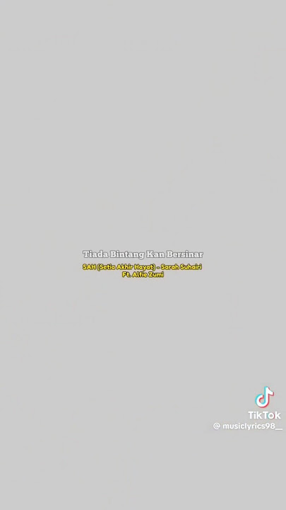 SAH (Setia Sampai Hayat) - Sarah Suhairi Ft. Alfie Zumi'