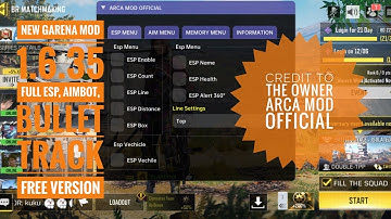 New Garena mod 1.6.35 | free version | full esp | aimbot and bullet track | safe main ID | no crash