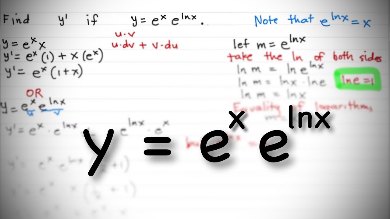 Solved Problem on Derivative of Exponential Functions
