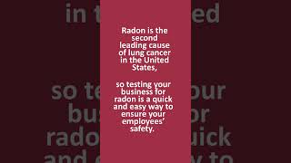 Radon is a naturally occurring radioactive gas that can enter your workplace through soil