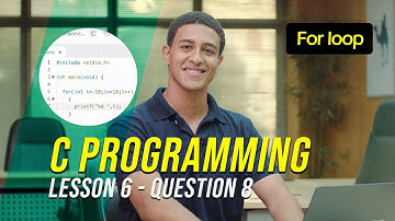 C Programming (For Loop) - Lesson 6 (Q8) - (Mustafa Abu Khadra)