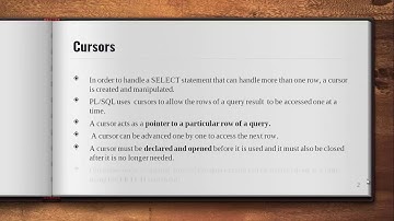 ADVANCED SQL -CURSORS - SESSION 6