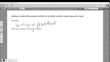 Adding or subtracting numbers written in scientific notation with the same exponents - basic