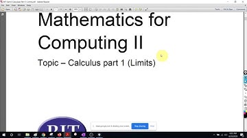 BIT Semester 3 Mathematics - Limits & Differentiation Past Papers Discussion