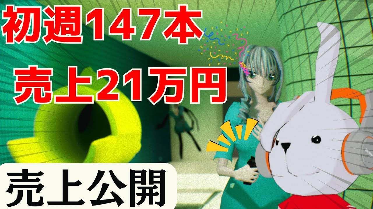 [現実]個人開発ホラーゲームがSteam初週145本売れた正直な話【P4ST3L】完全初心者・経験なしのリアル売上レポート＃1