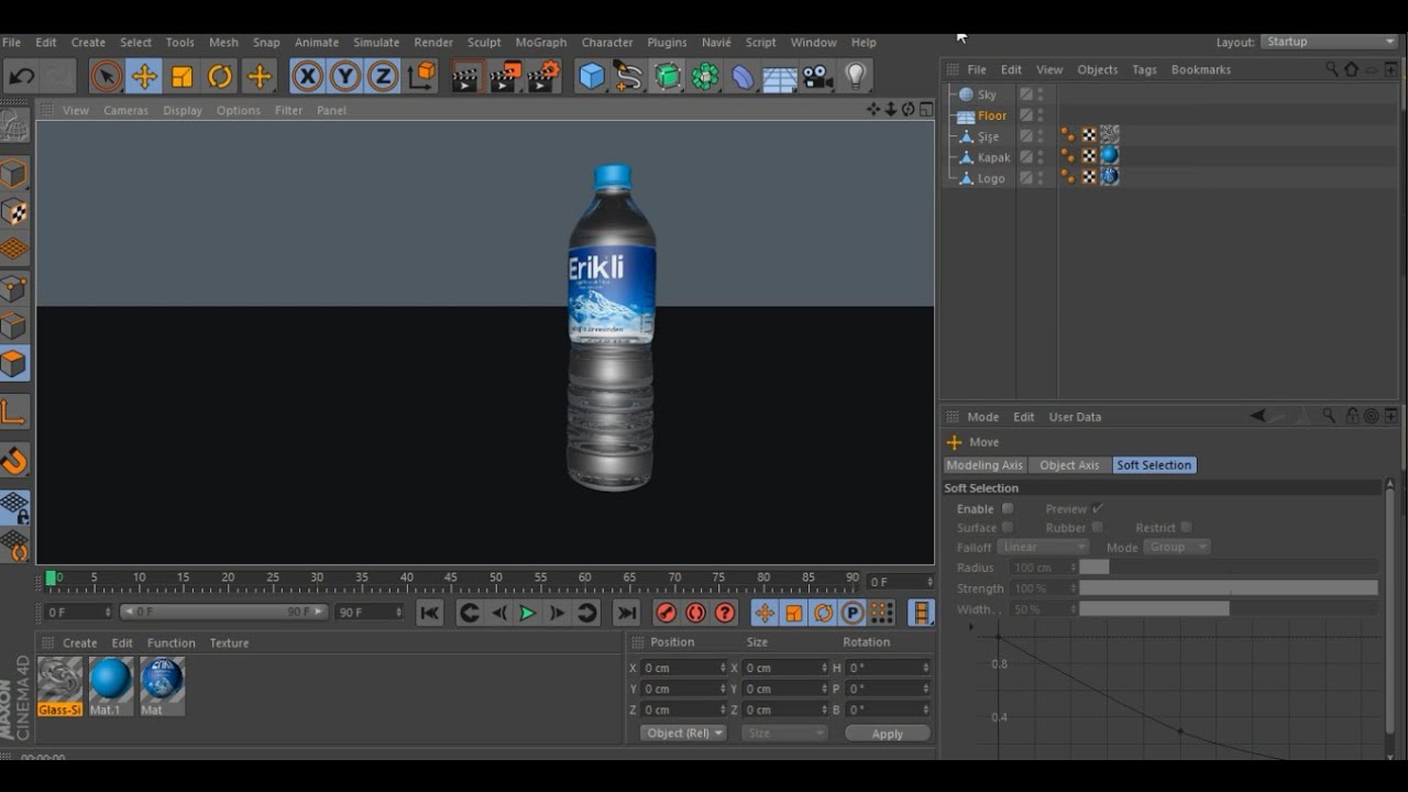 Cinema4D \u015ei\u015fe Modelleme (Lathe Nurbs) - YouTube