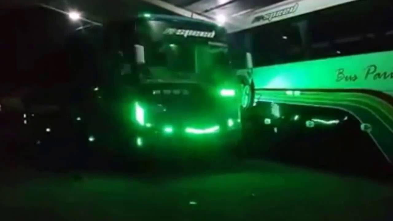 Tampilan Armada Bus Dengan Lampu Led Super Keren Di Malam Hari YouTube