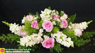 Flower Arrangement for table with Snapdragon 2 colors