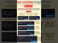 🔰 Python Lambda Function#data #it #coding #python #list #like #shorts #shortvideo #short #shortsfeed