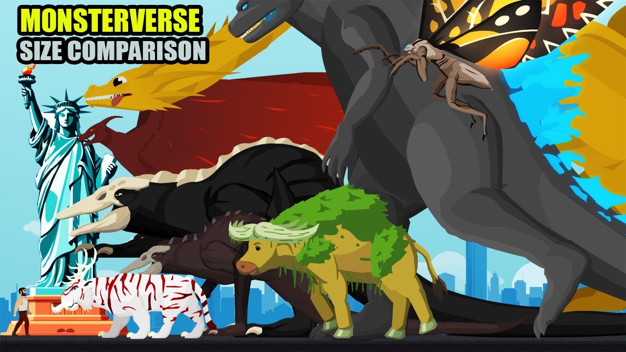 Monster comparison. Титаны Годзилла. Giant Rhino vs Triceratops who is King of Dinosaurus Jurassic World on MONSTERVERSE.