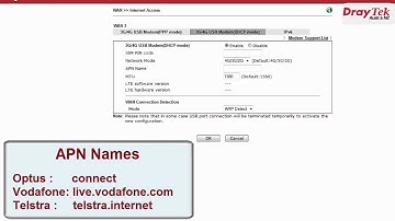 How to Configure the DrayTek Vigor2860 and Vigor2925 Routers for 4G USB WAN Connections