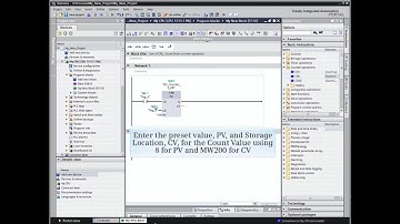 19: How to Use a Count Down Counter Block in TIA Portal