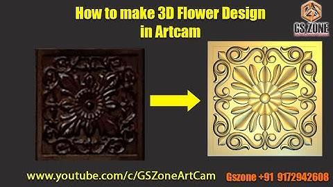 How to Make 3D Door Flower Design in Artcam #Door #gszone #artcam #cnc #furniture #wood