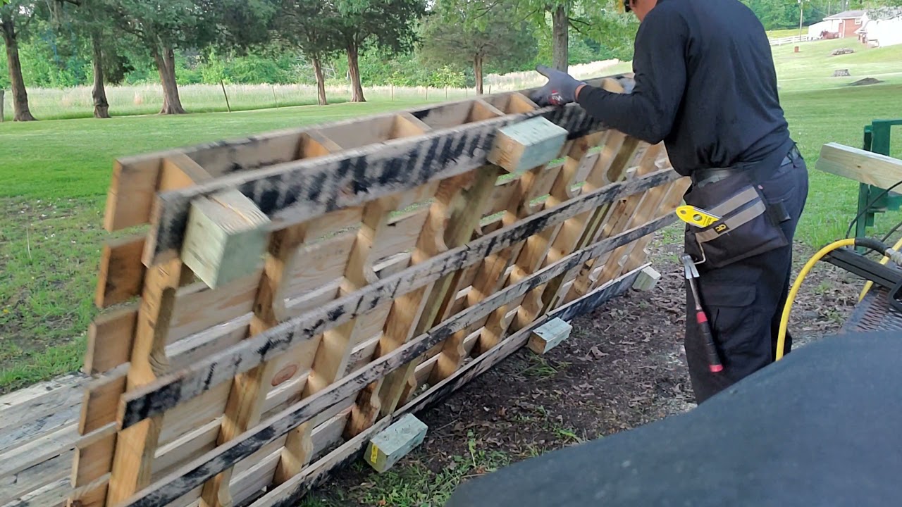 How To Build A Deck Out of Used Pallets - YouTube