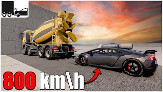 Lamborghini Huracan Mansory VS Man 800 km\h (86)| beamng drive crashes