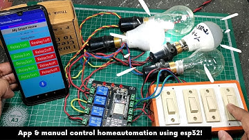 Android APP & Manual Control Homeautomation System using ESP32 | ourpcb