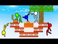 Stickman VS Minecraft: TNT Skyblock - AVM Shorts Animation