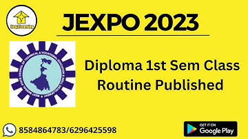 Diploma 1st Sem Class Routine Published | By Easy2Learning/David Das