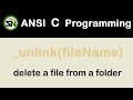 C programming delete file  test file exists