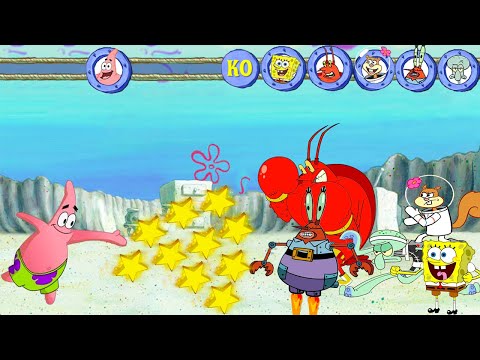 Reef Rumble Tournament Clash Of Titans - Patrick vs Spongebob Larry Sandy Squidward Plankton