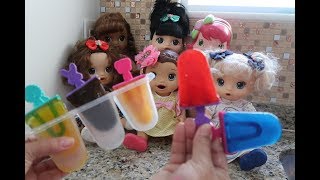 COMIDINHA PARA BONECAS MINI PICOLÉ DE VÁRIOS SABORES BABY ALIVE AMANDINHA