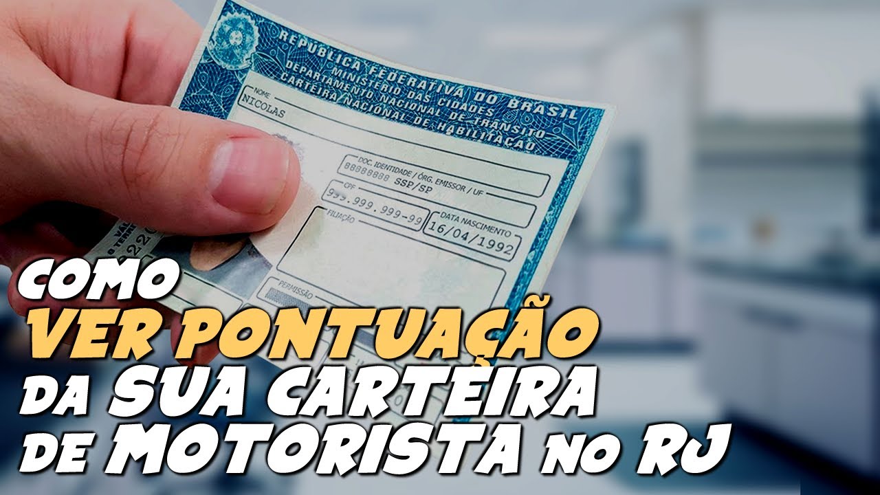 Como VER PONTUAÇÃO da SUA CARTEIRA de MOTORISTA no DETRAN do RIO de ...
