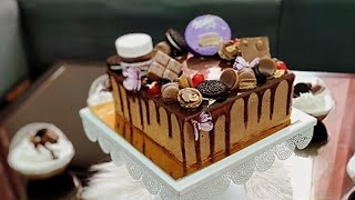 كيكة عيد الميلاد بموس الشوكولاتة و الكراميل gâteau d'anniversaire